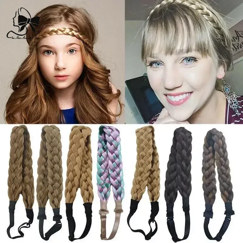 Dámske módne vlasové doplnky Syntetické parochne vlasové pásy Vintage čelenka Činy Vlasové pásma hlavy