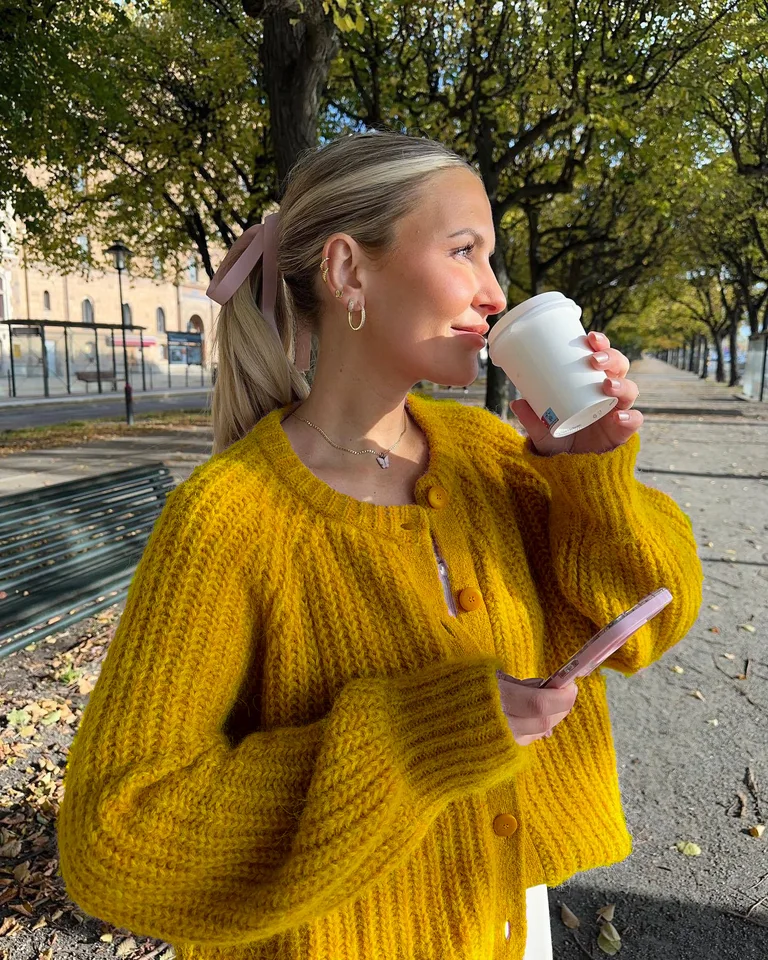 Dámske neformálne s dlhým rukávom CrewNeck gombíky dole sveter Sweár