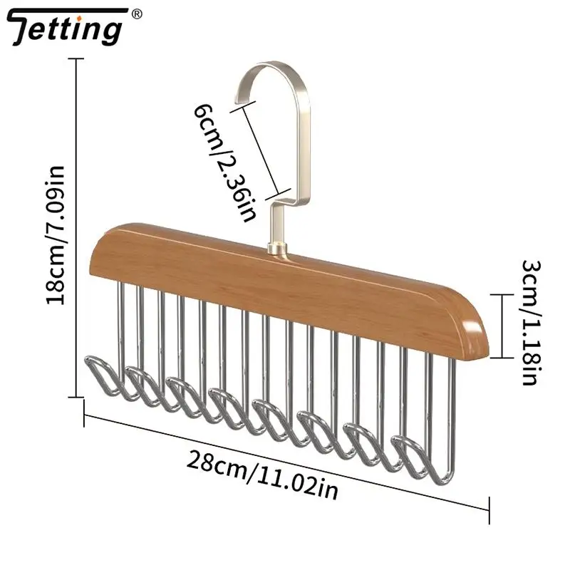 Dámske oblečenie Storage Hanger Multifunkčný drevený opasok odolný odolný držiak na kravatu pre čiapky šatky podprsenky
