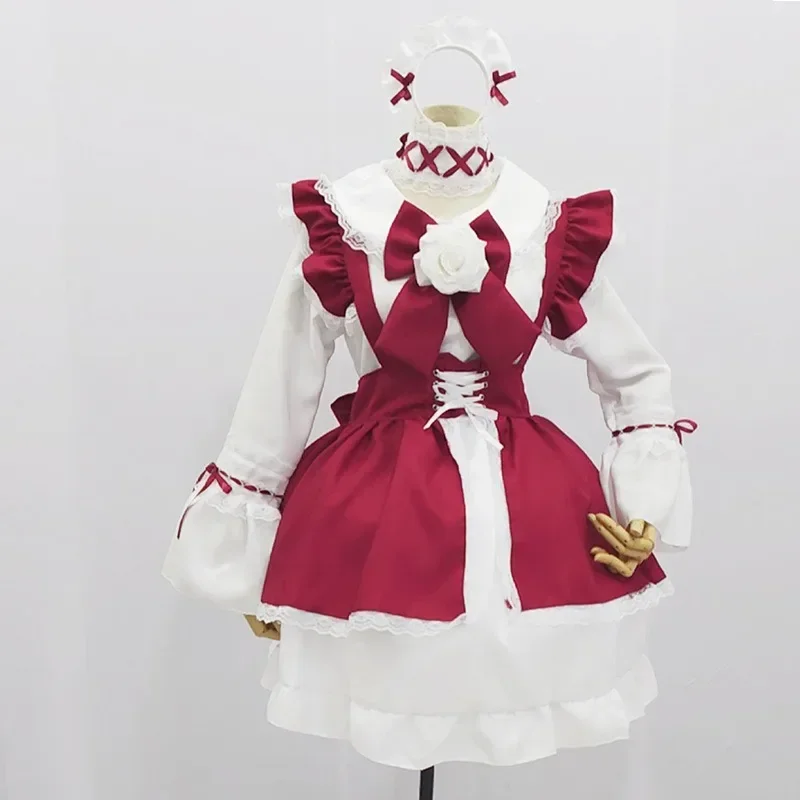 Dámske oblečenie veľké záberové šaty slúžka Uniforma veľká veľkosť lolita slúžka oblečenie roztomilé japonské šaty lolita