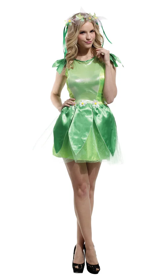 Dámske očné cukrovinky Tinkerbell Fairy Adult Girls Tinkerbell Fairy Zubné kostýmy Elf Cosplay šaty
