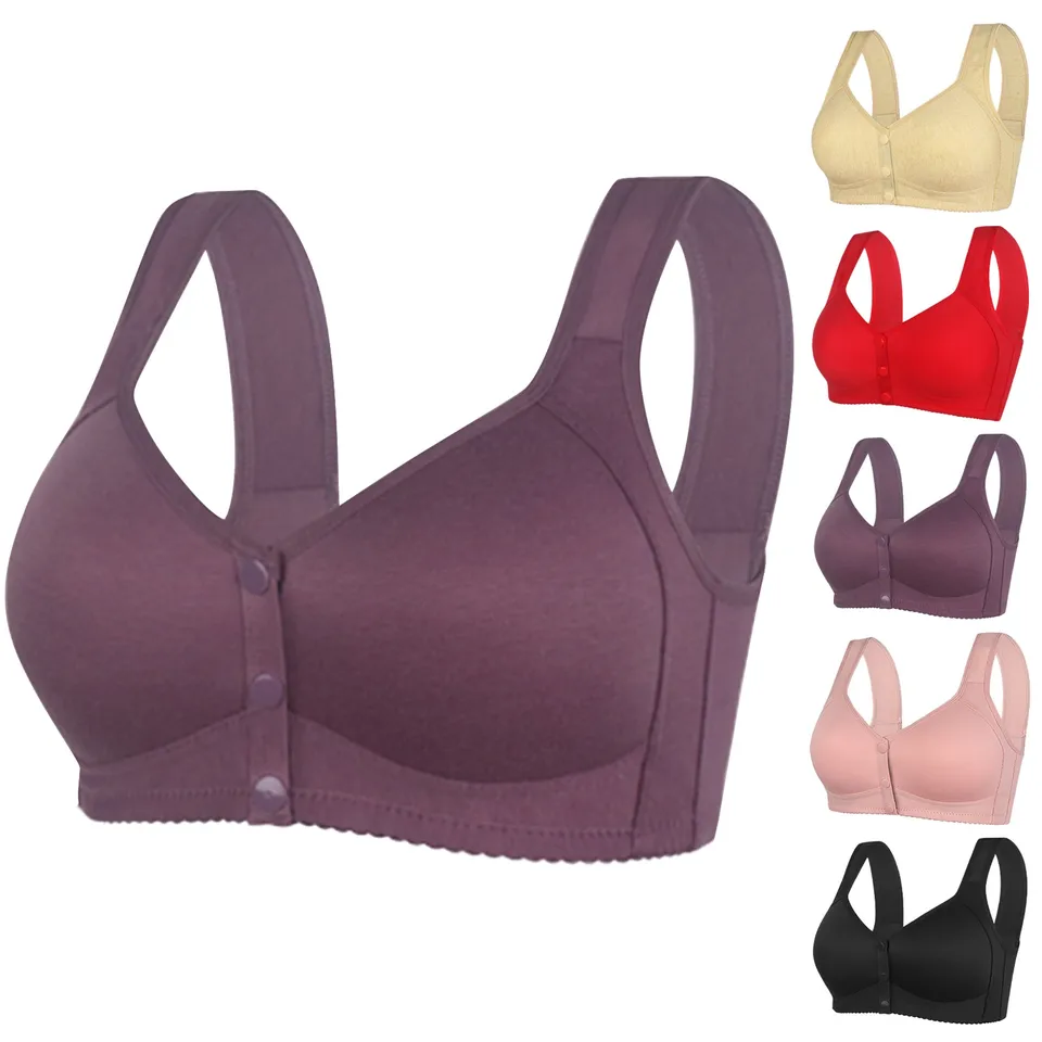 Dámske ošetrovateľské podprsenky gombíky predné otvorené široké prúžky Slid Color Comfort Spodok