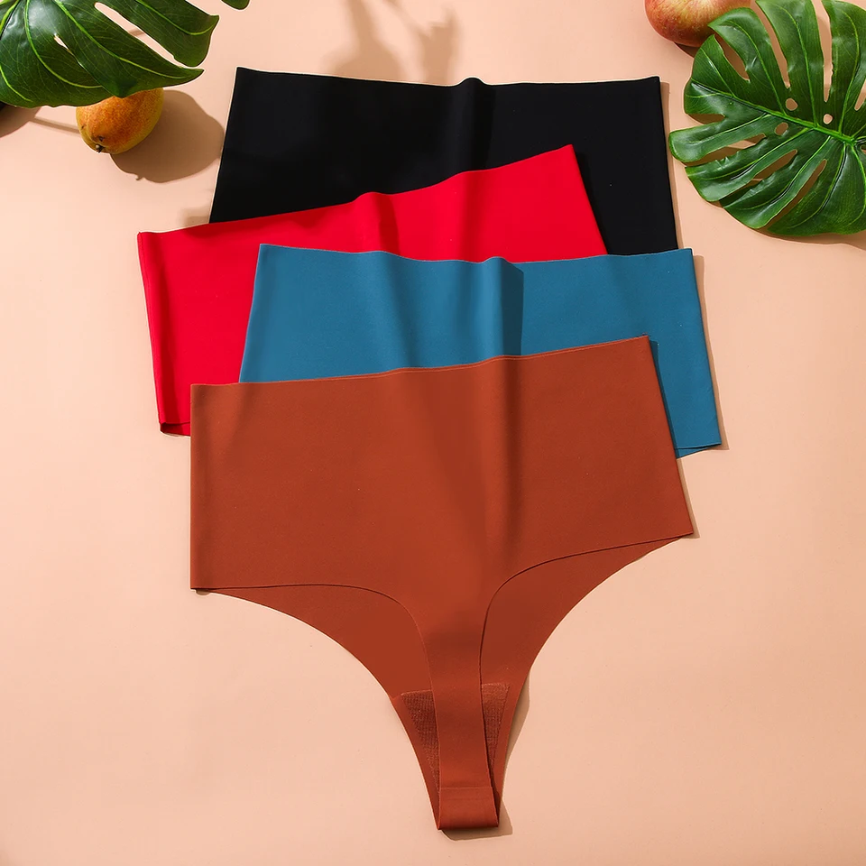 Dámske s vysokým pásom plynulé tangé Temptácie Žena Elasticita Elasticity Sexy spodná bielizeň pre ženy G-String spodky Hot