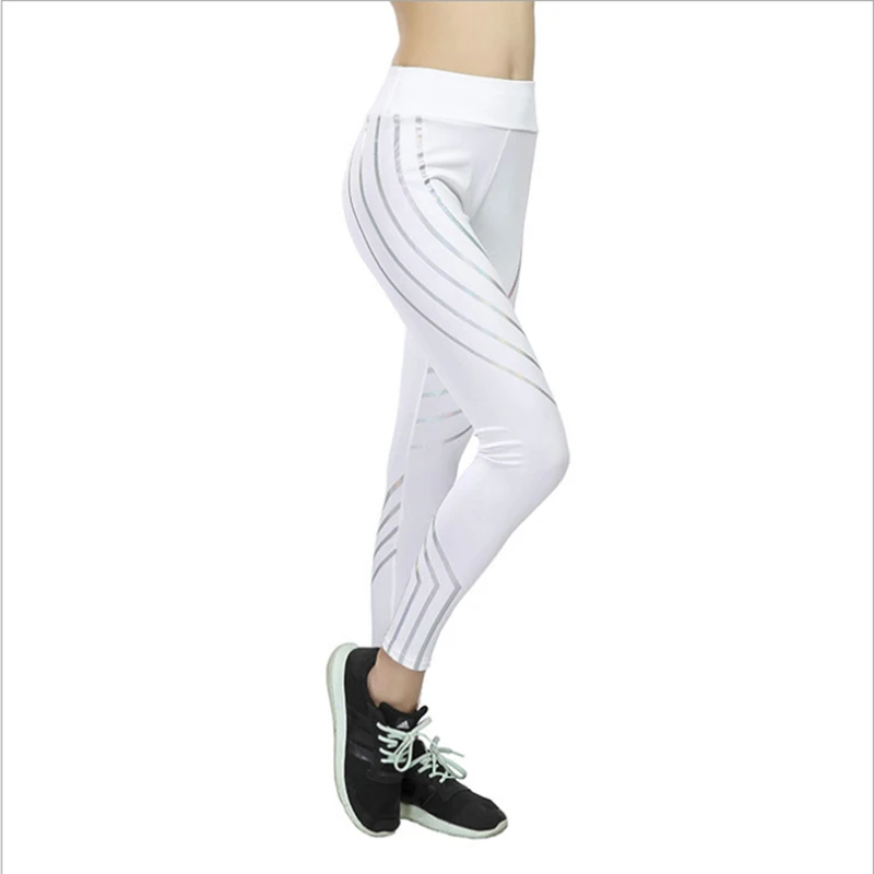 Dámske tepláky priedušné štíhle joggingové nohavice Streser tlač Tlač športového oblečenia natiahnite vysoký pás fitness legíny pantalony mjer