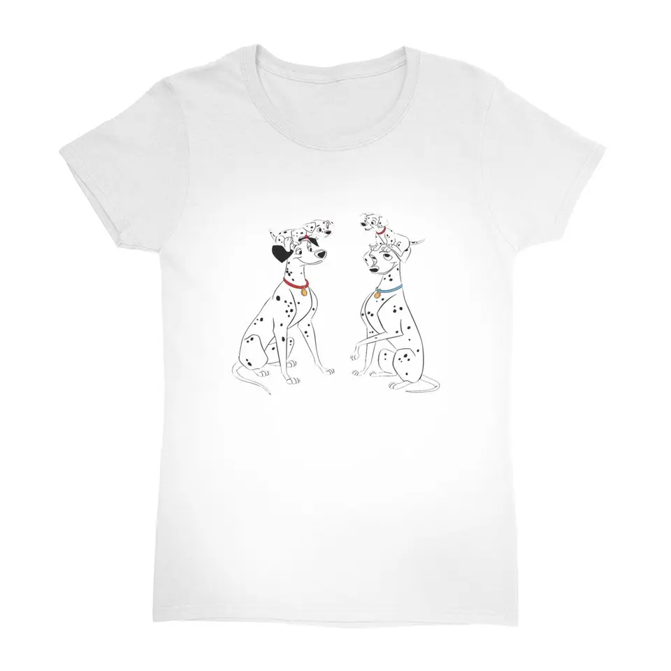 Dámske tričko 101 Dalmatians Cotton T tričká Harajuku Letné odpaliská s krátkym rukávom