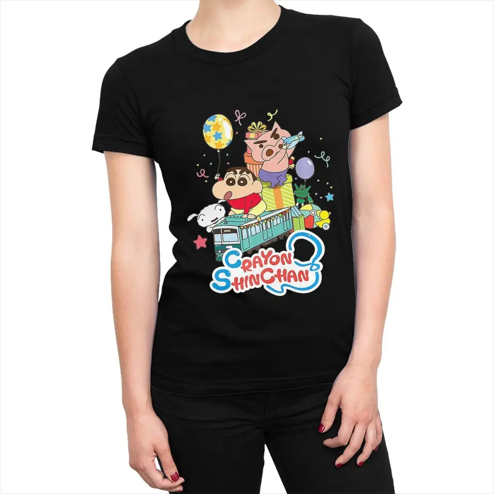 Dámske tričko Crayon Shin-Chans bavlnené tričká módne vlak Čas krátke rukávy Streetwear tlač
