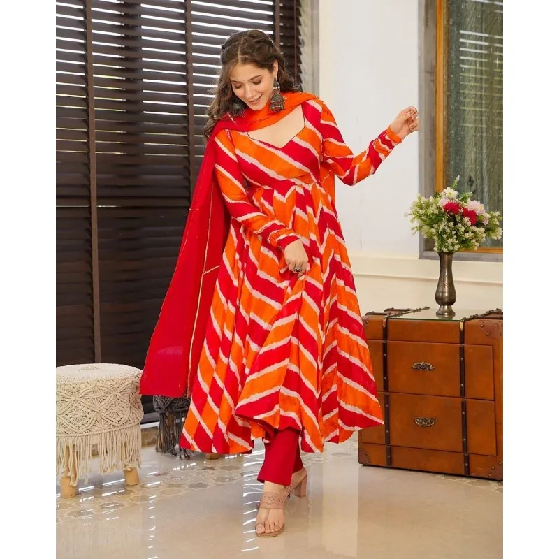Dámske večierky Wear Kurta Palazzo a Dupatta Set Indian Wedding Salwar Kameez Kurti
