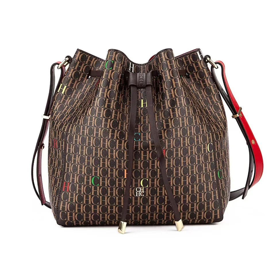Dámske vrecko na vedro Unikátne písmeno Tlač dizajnu dámy vrecko na rameno s vysokým pocitom dámy Crossbody Fashion Daily Commuter Style