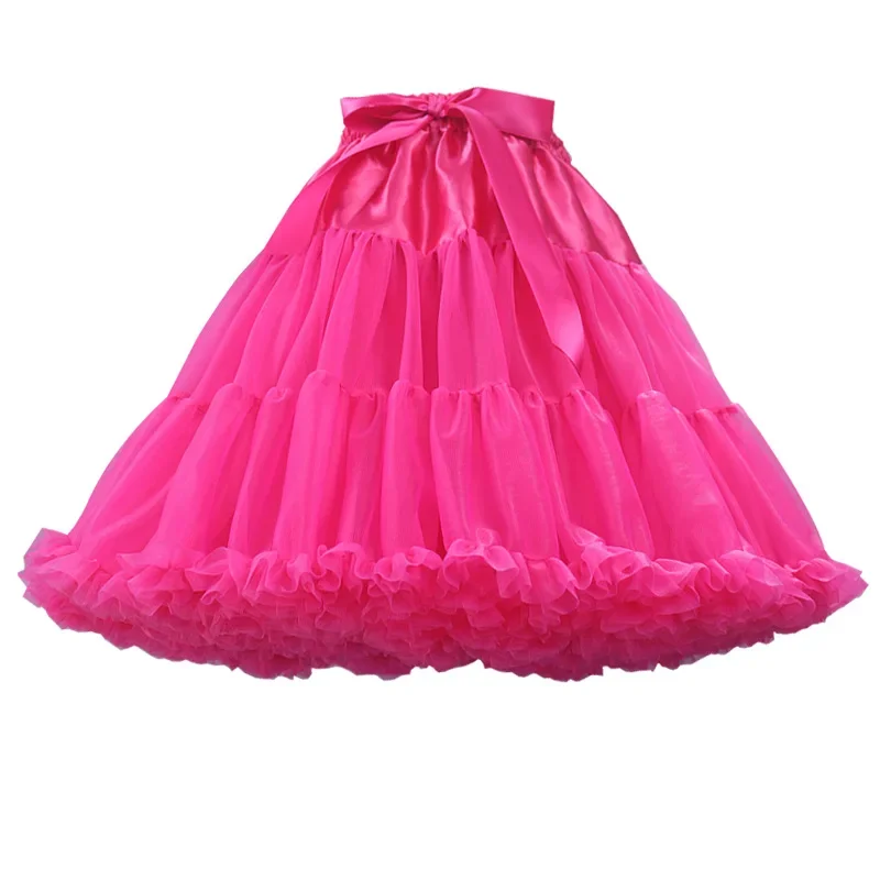 Dámsky elastický šifón Petticoat Puffy Tutu Tulle Sukňa princezná baletný tanec pettiskirts poddajný viacvrstvový