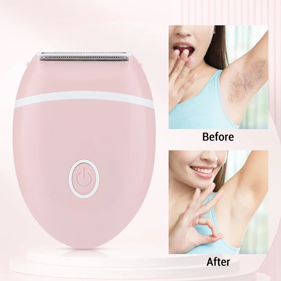 Dámsky holiaci strojček Electric Mini Washable Razor Špeciálne vybavenie na odstraňovanie chĺpkov pre celú telesnú podpazušia intímna oblasť 3 v 1