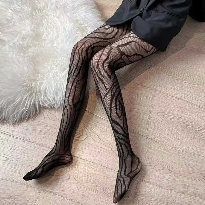 Dámy priehľadné pančuchy tela móda Ženy Sexy vzorované rybárske pančucháče štíhle nohy dlhé sieťové ponožky rybie sieťové pančuchy