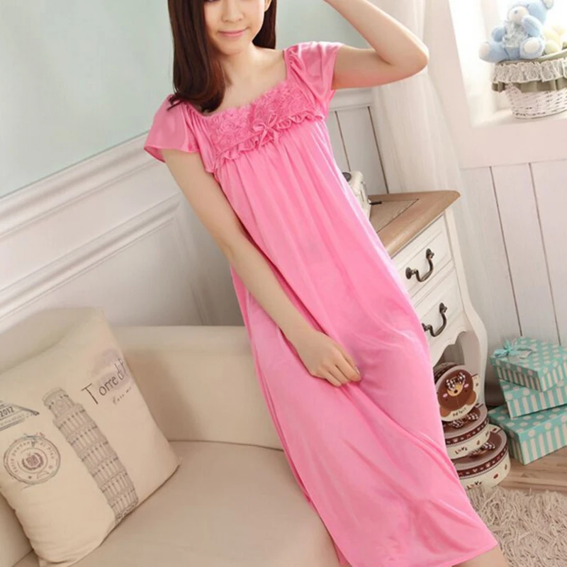 Dámy sexy ženy dlhé hodvábne saténové nočné šaty bez rukávov Nighties Nightgown Nightdress Lace Lace Sleewear Nightwear pre ženy