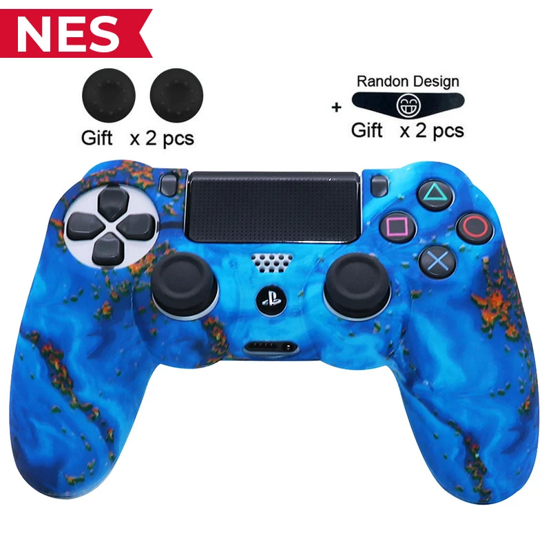 Dáta Frog Soft Silikone puzdro pre ochranný kryt PS4 pre Sony PlayStation 4 PS4 Pro Slim Controller Thumb Grips Joystick Caps