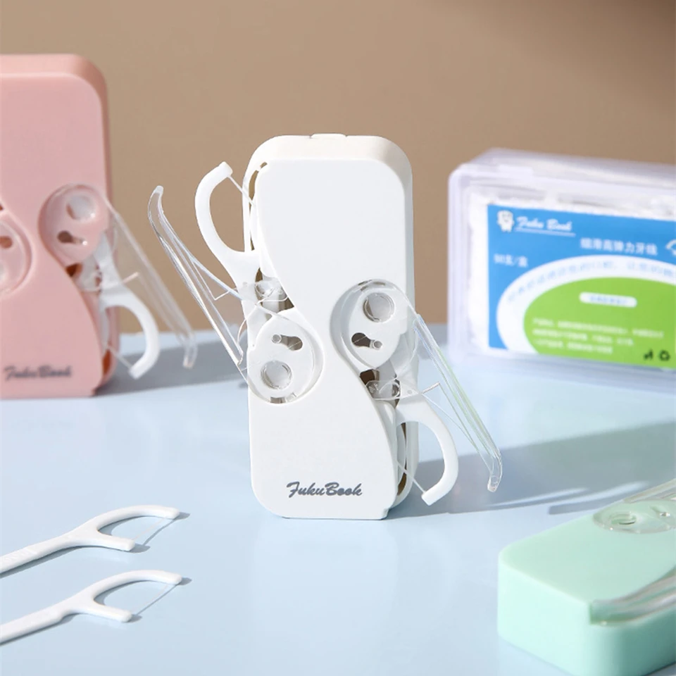 Dávkovač zubnej fólie Stick Storage DispenSer Proteble špáradlá s držiakmi závity pre zuby na čistenie nástroja Malý úložný box Hilo
