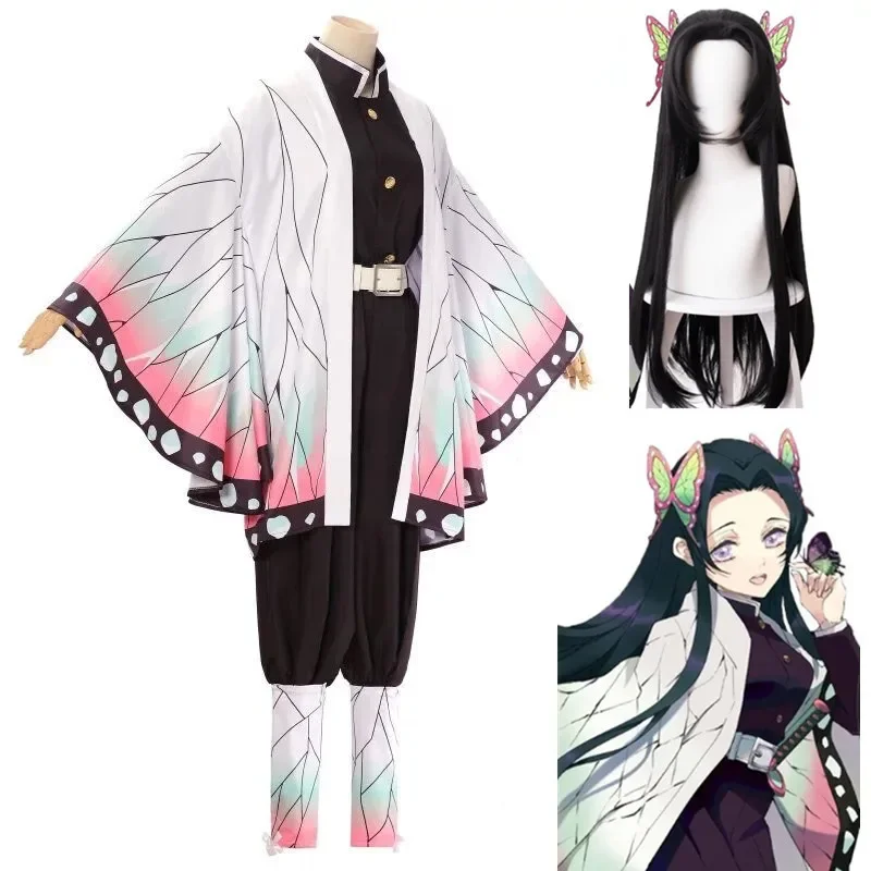 Démon Slayer Kochou Shinobu Cosplay Kochou Kanae Kostým dospelé deti anime kimetsu no yaiba shinobu kochou halloween parochňa