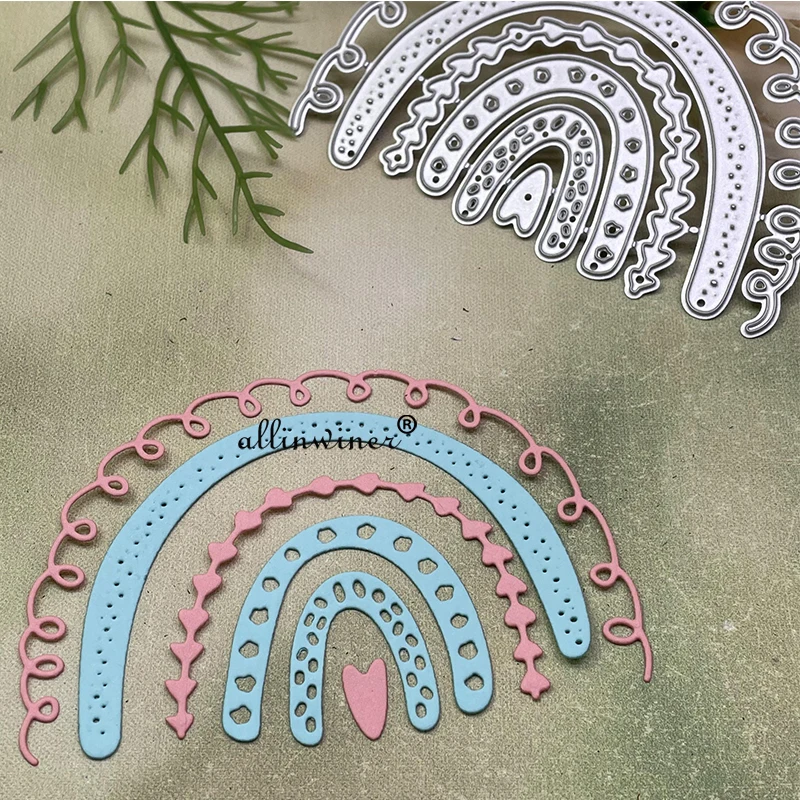 Dúhová dekorácia kov rezanie matrici šablón Die Cut for DIY Scrapbooking Album Paper Card Embossing