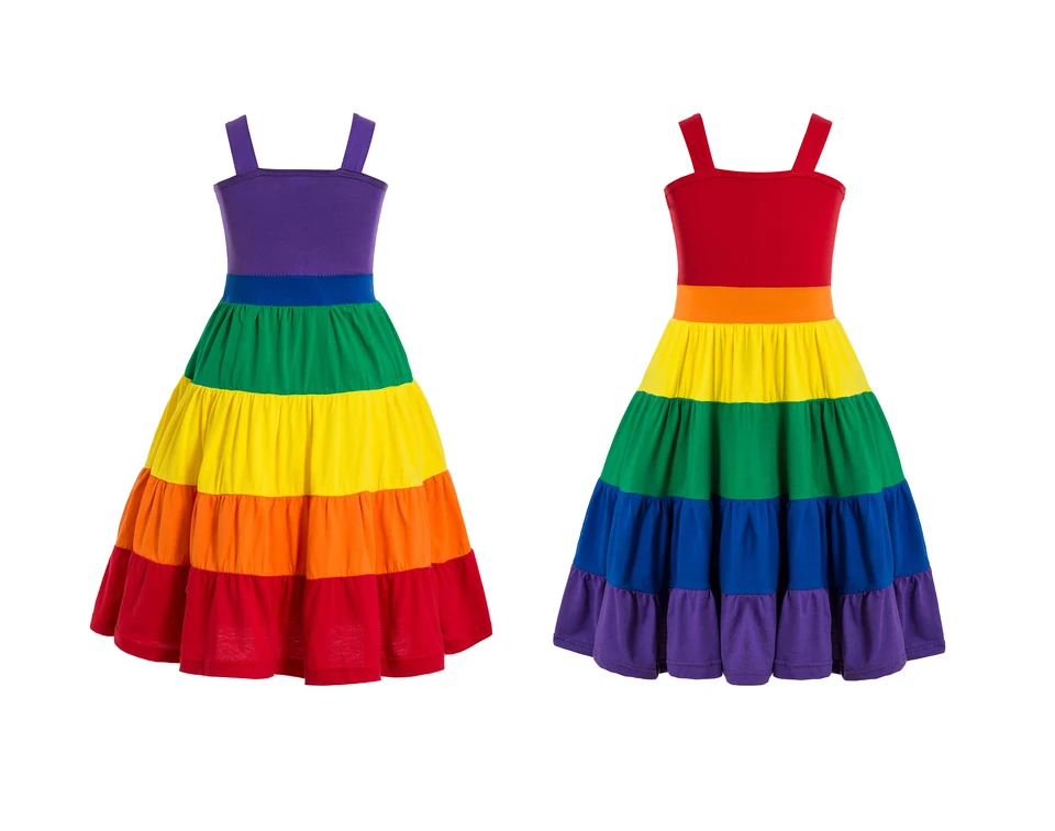 Dúhové narodeninové oslavy šaty jojo siwa tutu šaty narodeniny dúhové šaty dievčatá dúhové twirl šaty na párty šaty Twirly šaty