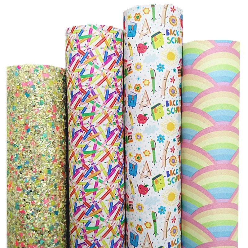 Dúhy podporujú do školských perá vlastné hladké plsné podložky syntetické kožené listy žltý lesk pre domácich majstrov 21x29cm q1149