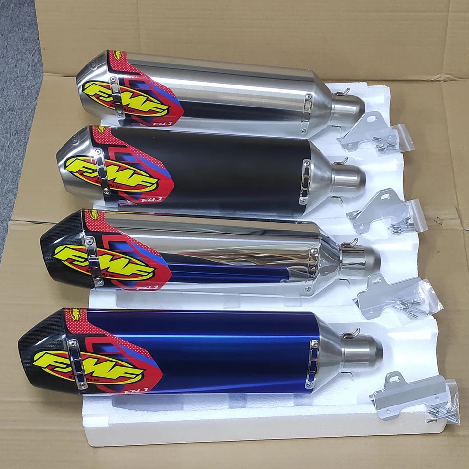 Dĺžka 470 mm vstup 51 mm Motocyklové výfukové potrubie TUBLER FMF 4T Slip-On Motorbike Pitbike Scooters Universal Escape Moto