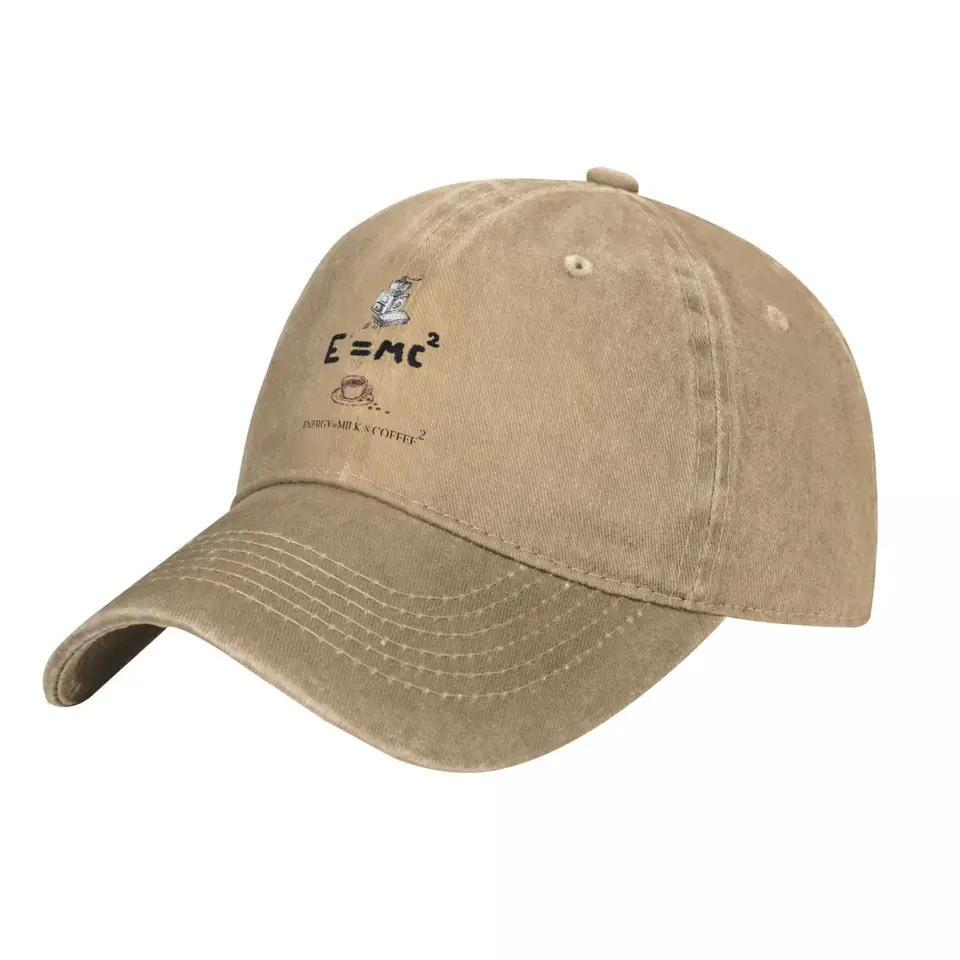 E = MC2 Multicolor Hat Vrchol Dámska čiapka Energia je rovnaká ako mlieko vynásobené kávami na druhú klobúky na ochranu v priezor