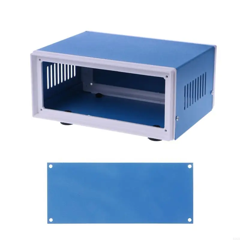 E06b DIY Knižovacia skrinka Blue Metal Kryt Elektronický projekt pre puzdro (6,7 x 5,1x3.1 