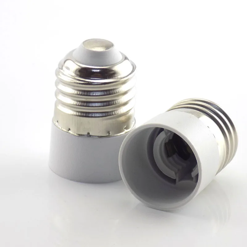 E27 až E14 LAMP LAMP držiak držiak prevodník mužského zátky Ohnivou odolnou CFL svetlou zástrčkou BASA Adaptér konverzia konverzie pre kukuričnú sviečku C2