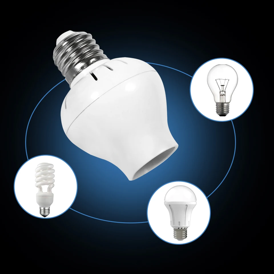 E27 Mikrovlnný radarový pirový snímač LED žiarovky Snímací držiak žiarovky držiaka LAMP AC 100-240V Svetlo Svetlo Svetlá objímka Svetlá objímka
