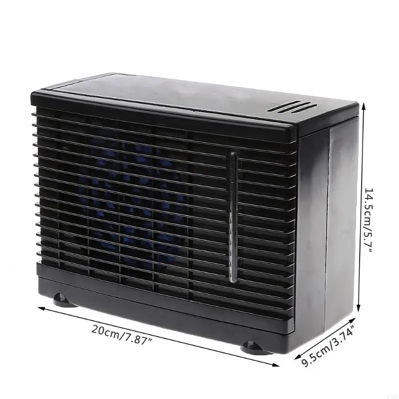 E8BC nastaviteľná 12V klimatizácia automobilu chladič chladiča ventilátora Voda odparovanie ľadu