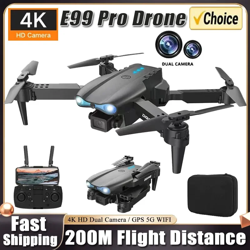 E99 Pro Drone Quadcopter Diaľkové ovládanie rukoväte štyri osi lietadlá HD 6K Photography UAV výška fixačných hračiek
