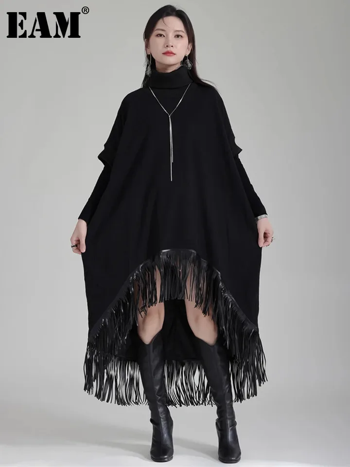 Eam Women Black Veľké kožené strata