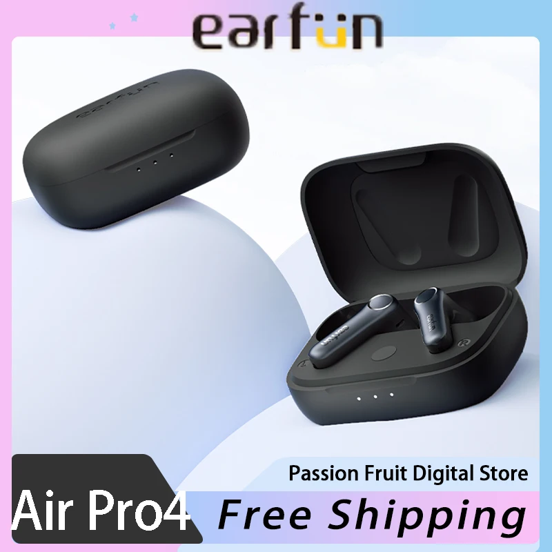 Earfun Air Pro 4 bezdrôtové slúchadlá aktívne zrušenie hluku Nízky oneskorenie bezdrôtové nabíjanie do uší Bluetooth slúchadlá