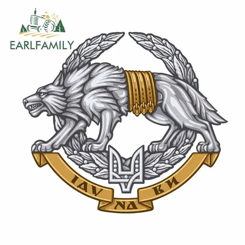 Earlfamily 13 cm x 11,5 cm 3D nálepka na auto špeciálne operácie Ukrajina vinylový odznak Nálepky pre domácich majstrov