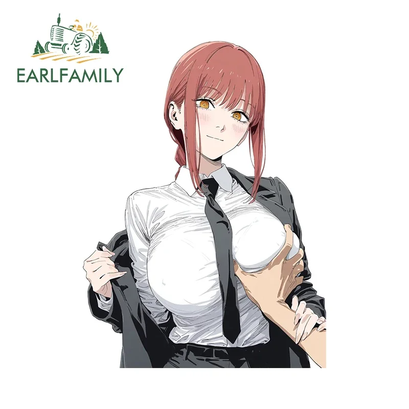 Earlfamily 13 cm x 9,7 cm Makima Waifu Chrútí nálepka na autá Sexy anime okná chladnička Creative laptop Styling
