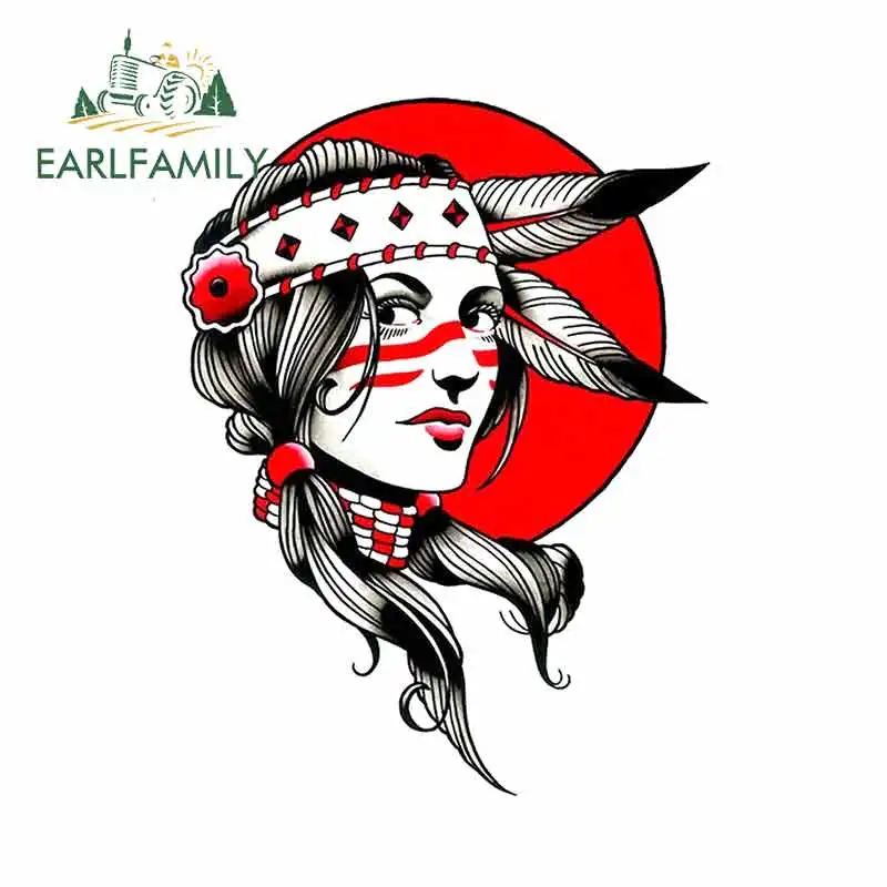 Earlfamily 13 cm x 9,8 cm pre indické dievča vinylové nálepka Oprava