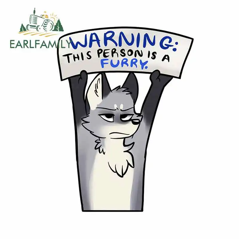 Earlfamily 13 cm za varovanie Furry Wolf ArtworkTe Je jemná nálepka Osobnosť vodotesné nálepky automobilov pre rv vinyl auta Wrap