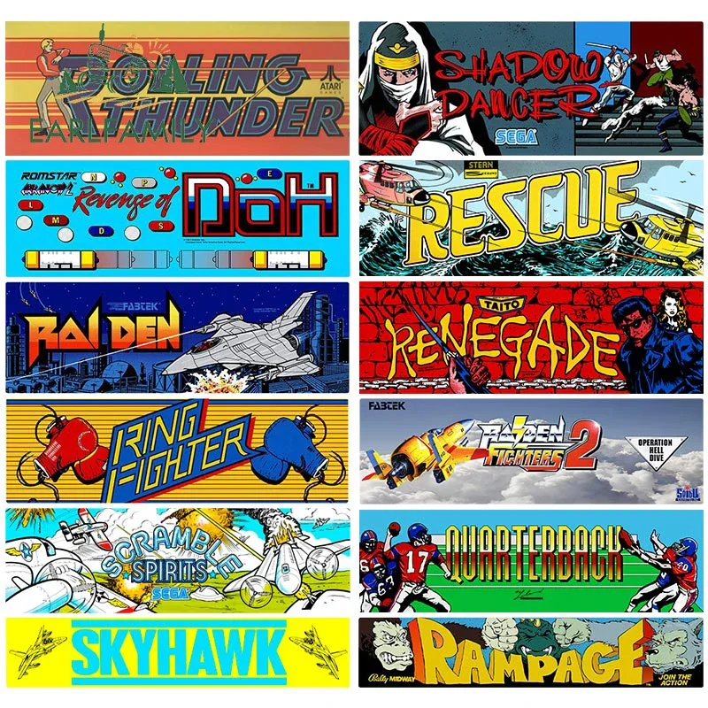 Earlfamily 13cm Skyhawk Ring Fighter Rescue Shadow Dancer Arcade Logo Game Sticker Grafic