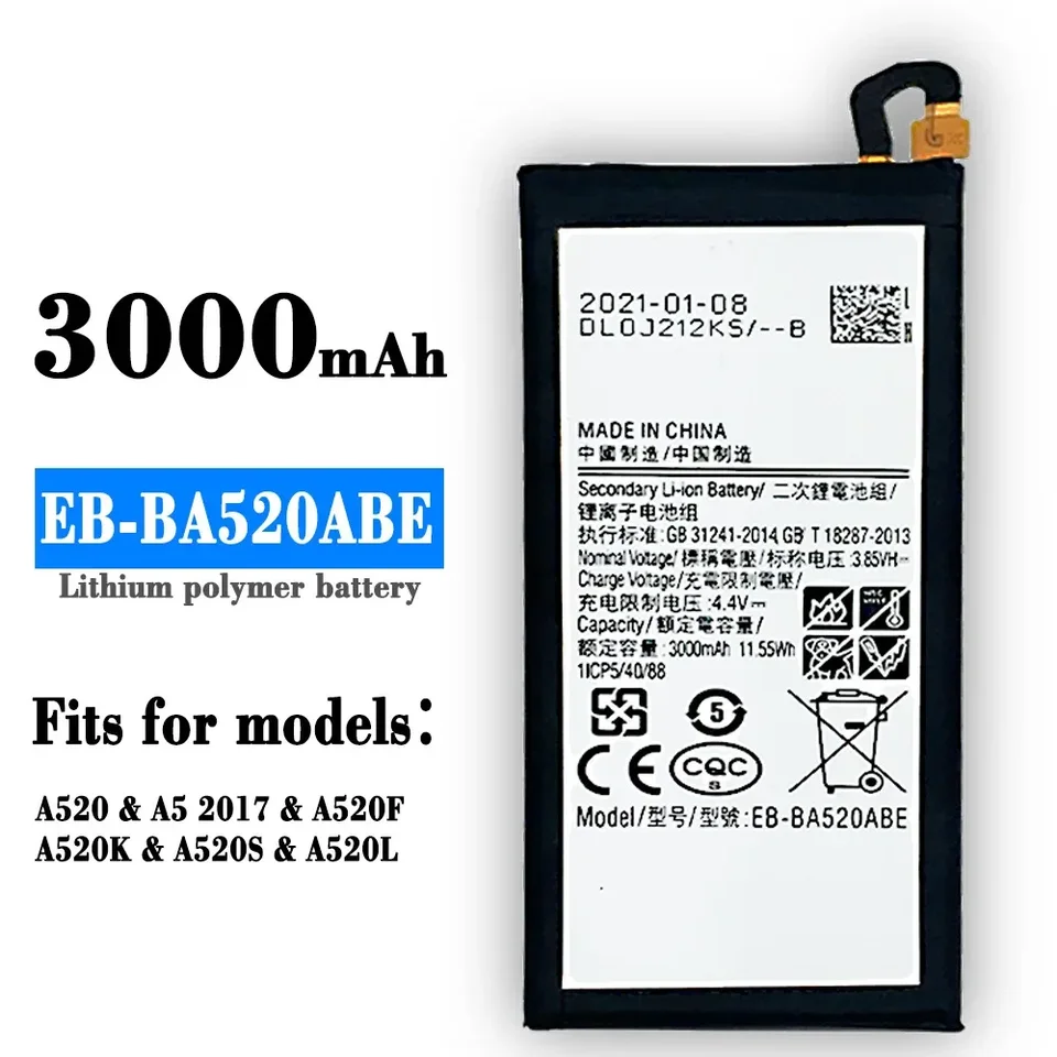 EB-BA520ABE 3000MAH batéria pre EDITION A520 SM-A520F A520L A520S lítiová batéri