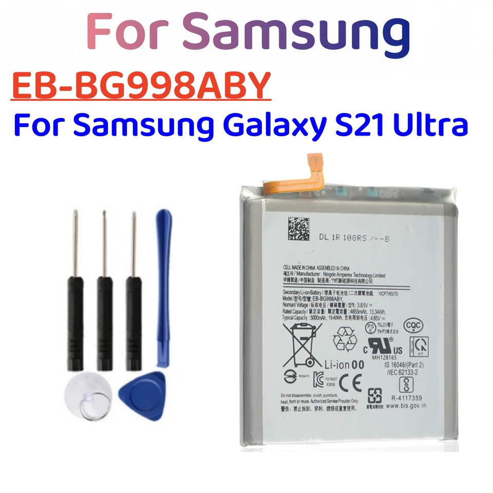 EB-BG998ABY 5000 mAh Výmena batérie pre Samsung Galaxy S21 Ultra S21ultra G998 5G Mobilný telefón batérie mobilných telefónov