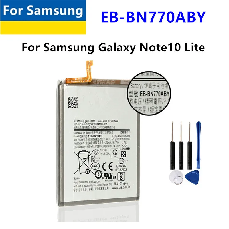 EB-BN770ABY batéria pre Samsung Galaxy Note10 LITE POZNÁMKA 10 LITE Výmena telefónu Batéria 4500 mAh+bezplatné náradie