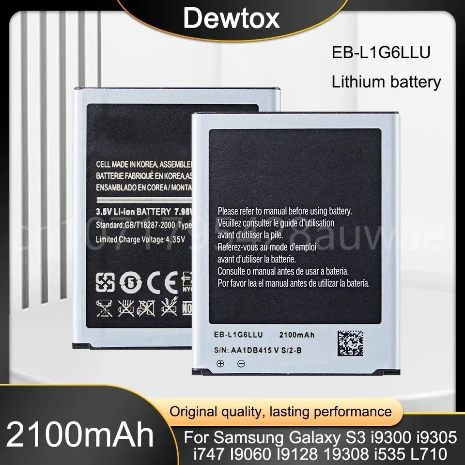EB-L1G6LLA 2100MAH EB-L1G6LLU Originálna batéria pre Samsung I9300 Galaxy L710 i535 Originálna batéria telefónu NFC