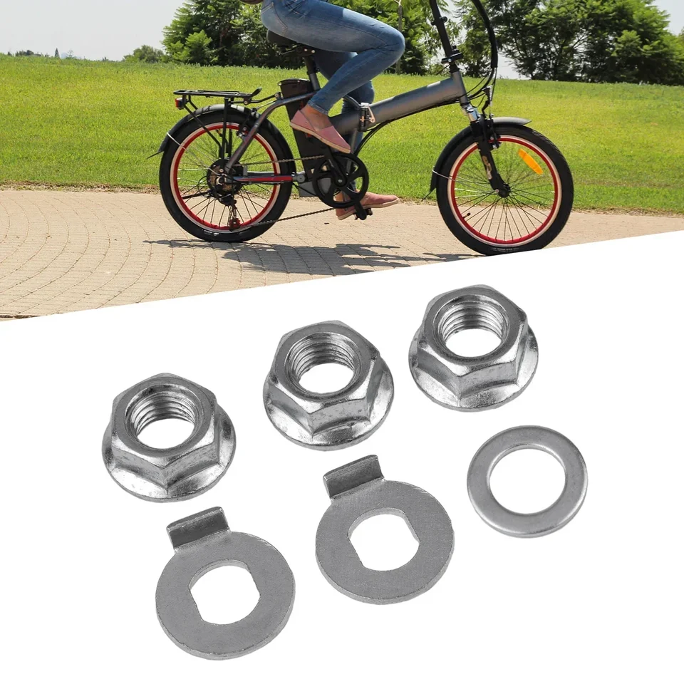 Ebike Nut 1 Set Nuts Silver 12 mm (m 12) pre motory 250W-1000W pre výmenu bicyklov pre elektronické bicykle pre elektrický bicykel