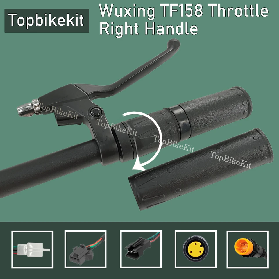 Ebike Wuxing Polovičná škrtiaca škrtiaca škrtiaca škrtiaca ft158 s 3pins Julet WP Plug/Bafang Central Motor Throttle BBS01/BBS02 Stredný motor