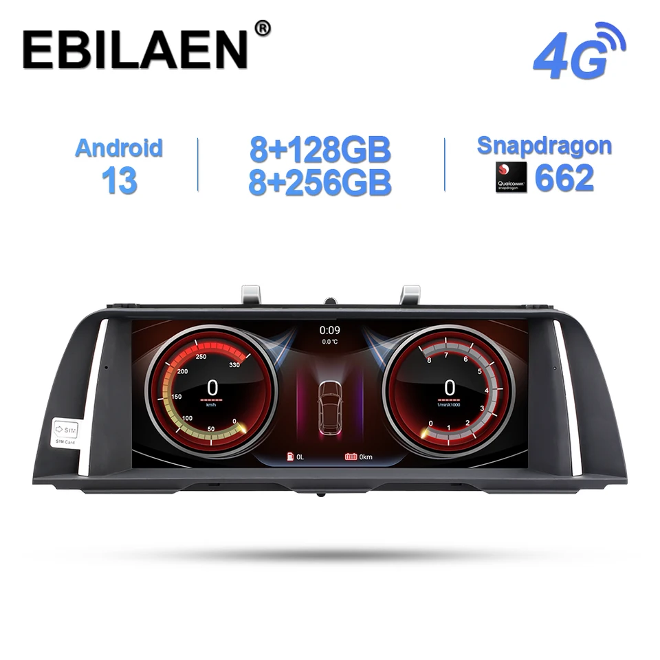 Ebilaen Android 13.0 Multimediálny hráč pre BMW 5 F10 F11 2011-2016 CIC NBT Autoradio Navigation 520i Stereo GPS 4G 4G