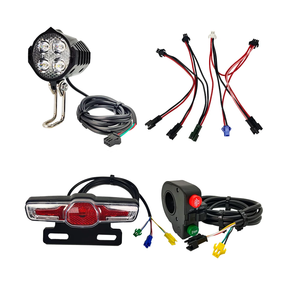 EBKE 21-05 Elektrické bicykle Elektrické bicykle Fetlight Cestlight Turn Signal Brakelight Set 24v 36v 48V 52V Universal