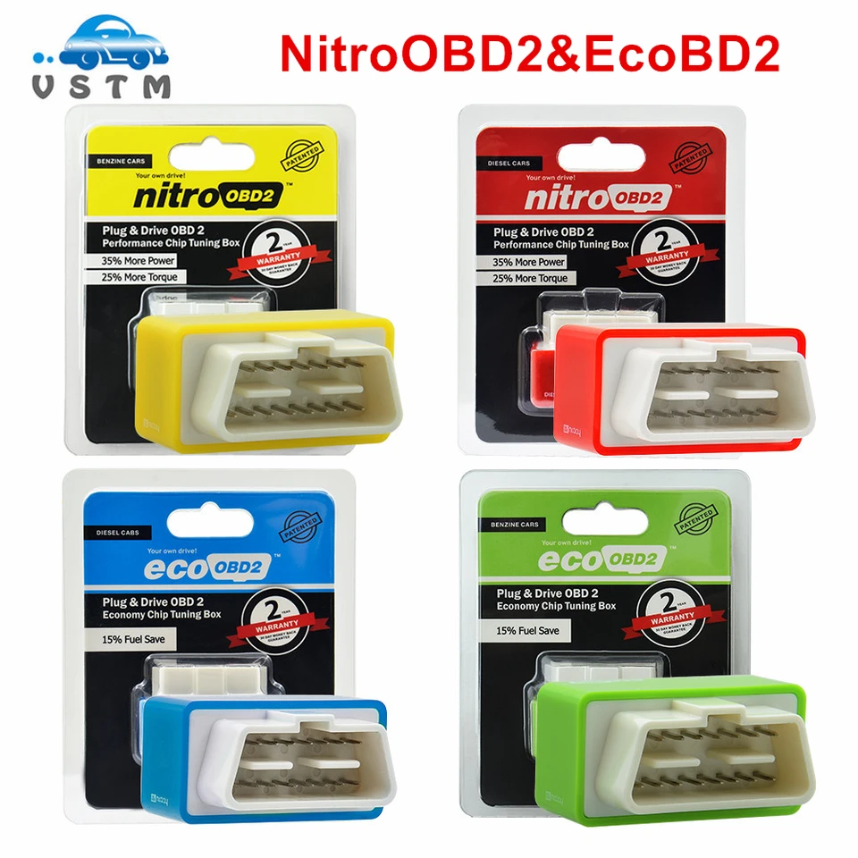 Eco Nitro Ecoobd2 Nitro 15% palivo Ušetrite viac elektrického ladenia čipov Nitro OBD2 Eco OBD2 pre dieselový benzínový benzínový automobil a vodič
