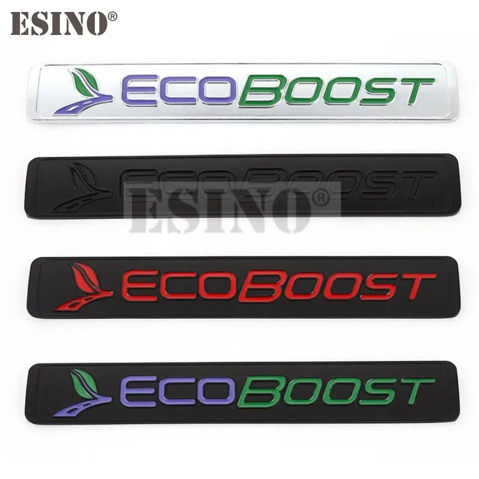 Ecoboost Adhesive Badge Auta Fender Trunk Body Tailgate Tailgate Kov Zinok Zinok Zaviedny Znak pre Ford Focus Fiesta Puma Escape F150