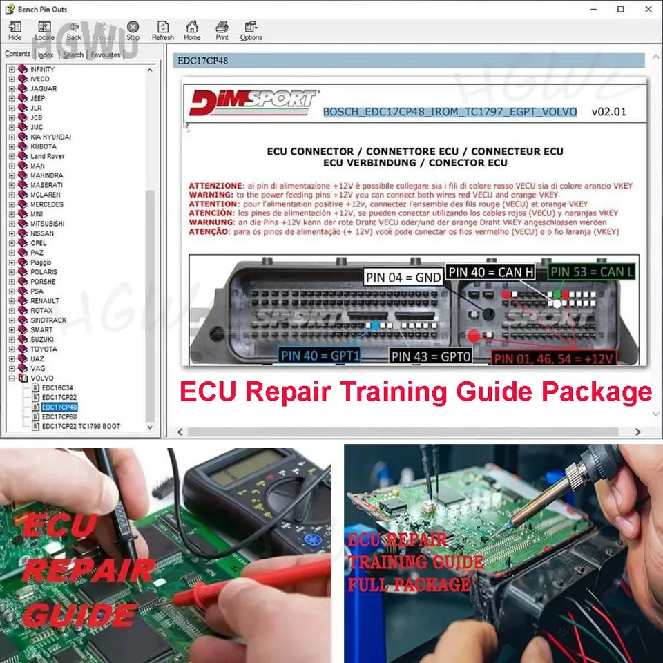 ECU OPRAVY TRACKING BALDING + Sprievodca ECU Základná elektronika KOMPONENTY + EPROM TEST PROGRANM EDC DATASHEETY DATASHEETS WILING PDF Softvér P