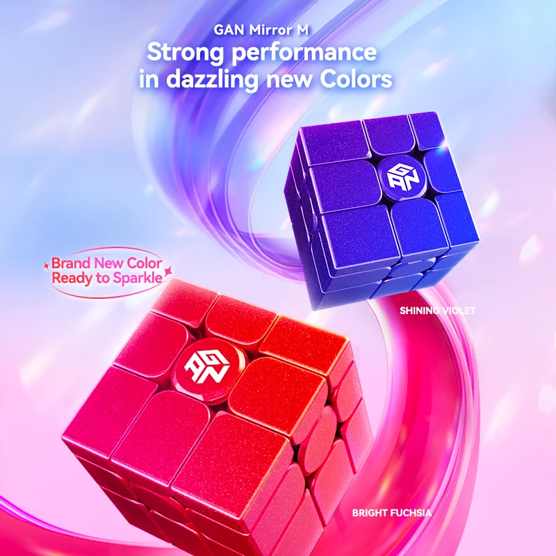 [ECUBE] Gan Mirror M Cube 3x3 Magnetic Magic Speed ​​Cube Professional Cast potiahnutý Gan Mirror M Fidget Toys Cubo Magico Puzzle