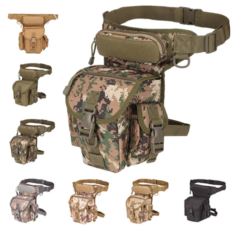 EDC Hunting Drop Leg Bag Tool Fanny When Balenie Lovecký taška na pásový balíček Motocykel jazdiaci muži Molle Waist Packs