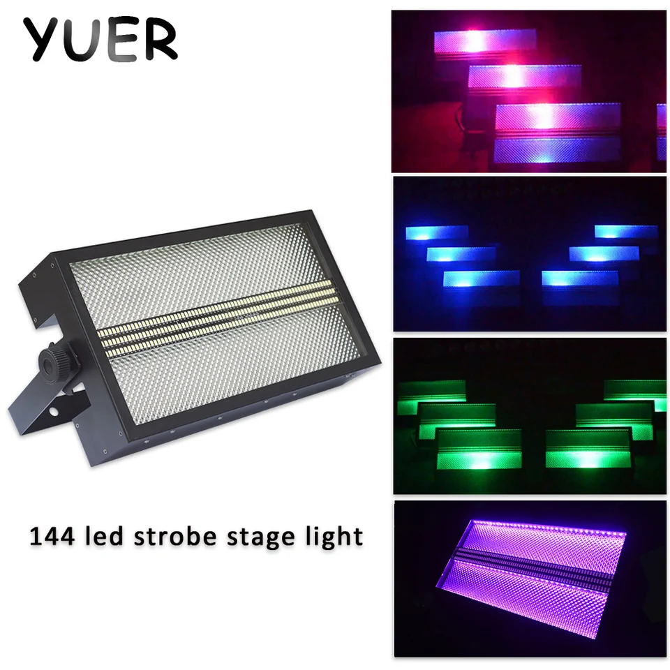 Efekt pre umývanie steny RGB 3in1 144 LED Super strobe pódium DMX512 Zvuk Automatické ovládanie hudobnej baterky DJ Disco Party Lamp